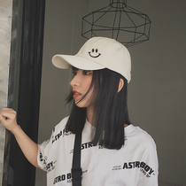 Cai Xiaofat smiling face hat children Duck Tongue Cap Ins Small Crowdstick Ball Cap Summer Sun version Chauded with a small soft top