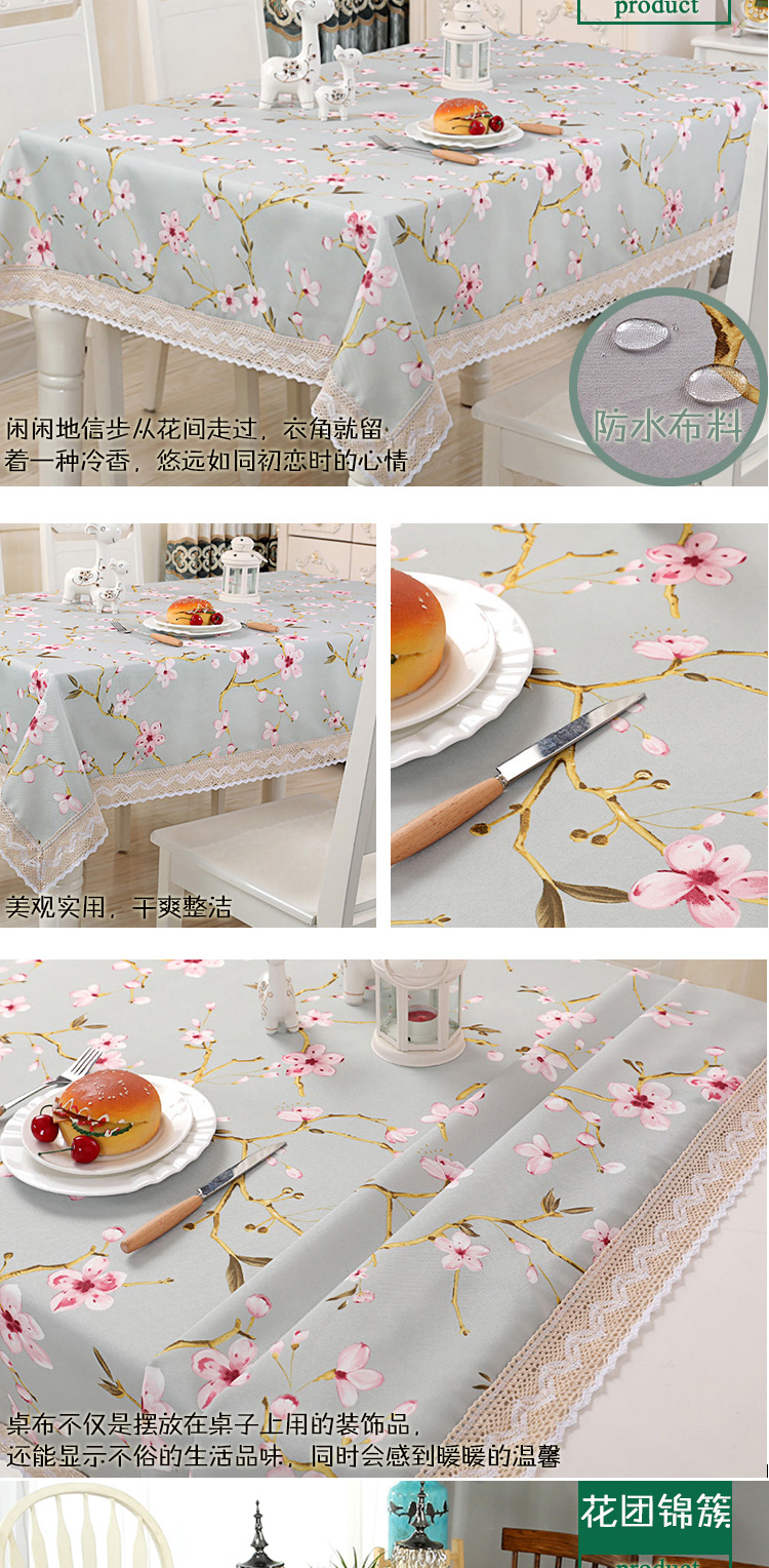 Khăn trải bàn bằng vải lanh cotton nhỏ bàn nhà lưới màu đỏ không thấm nước tủ TV phòng khách hình chữ nhật máy trà khăn trải bàn tùy chỉnh - TV tivi sony 49 inch