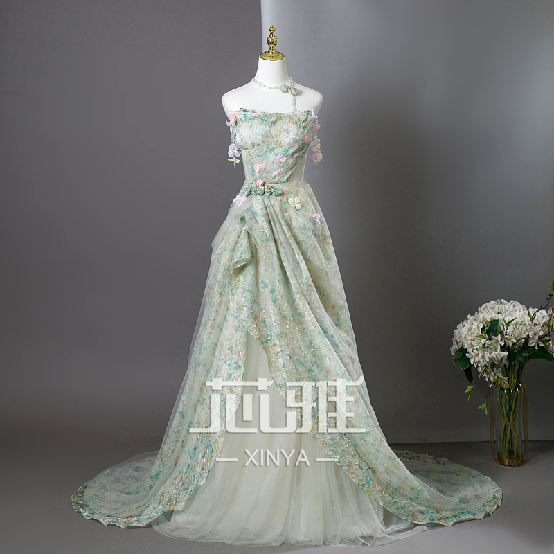 Xinya's 2026 New Product, Princess Dress, Strapless Dress, Music Exam, Piano, Vocal, Birthday Dress for Women