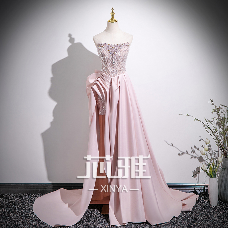 High-End Coming-Of-Age Ceremony Dress for Women, Luxury Niche Heavy-Duty Engagement Dress, Toast Dress, Bride Evening Dress High-End Coming-Of-Age Ceremony Dress for Women, Luxury Niche Heavy-Duty Engagement Dress, Toast Dress, Bride Evening Dress