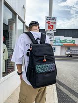 No Good Man Bag Mens Wave Signs Day Department High School College Student Backpack Womens Functional Wind Street Multifunction Double Shoulder Bag