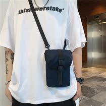 Tide Card Small Satchel Bag 2022 New Mens Bag Casual Light Phone Bag Women Mini Trampoline Single Shoulder Sloped Satchel