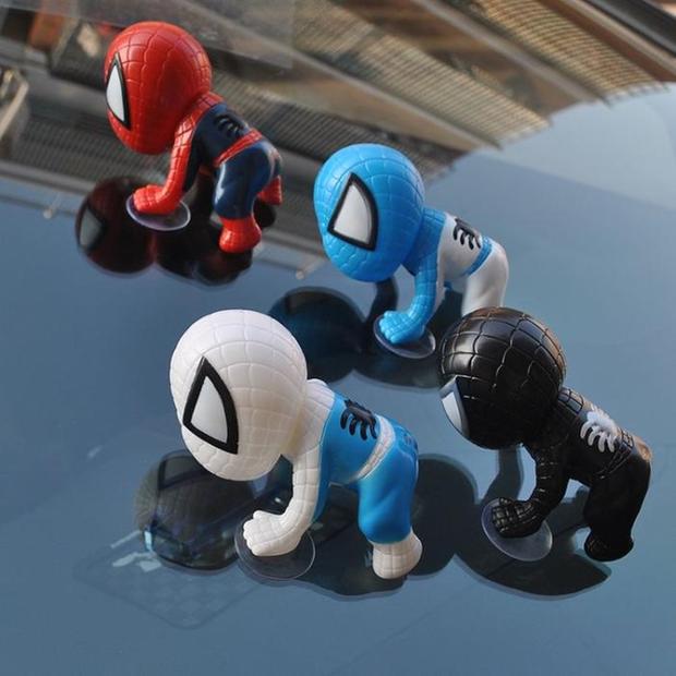 Hút Cup Spider-Man Doll Xe Q Phiên Bản Trang Trí Phim Hoạt Hình Búp Bê Sáng Tạo Phụ Kiện Xe Hơi Xe Trang Trí Nội Thất