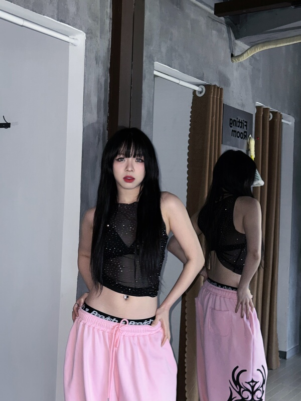 Panmie25 Original Full Diamond Black Mesh Vest, Sexy and Versatile, Slimming Effect Panmie25 Original Full Diamond Black Mesh Vest, Sexy and Versatile, Slimming Effect