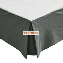  Customizable color and size high-end polyester cotton canvas non-slip bed skirt Hotel hotel special bed skirt factory direct store