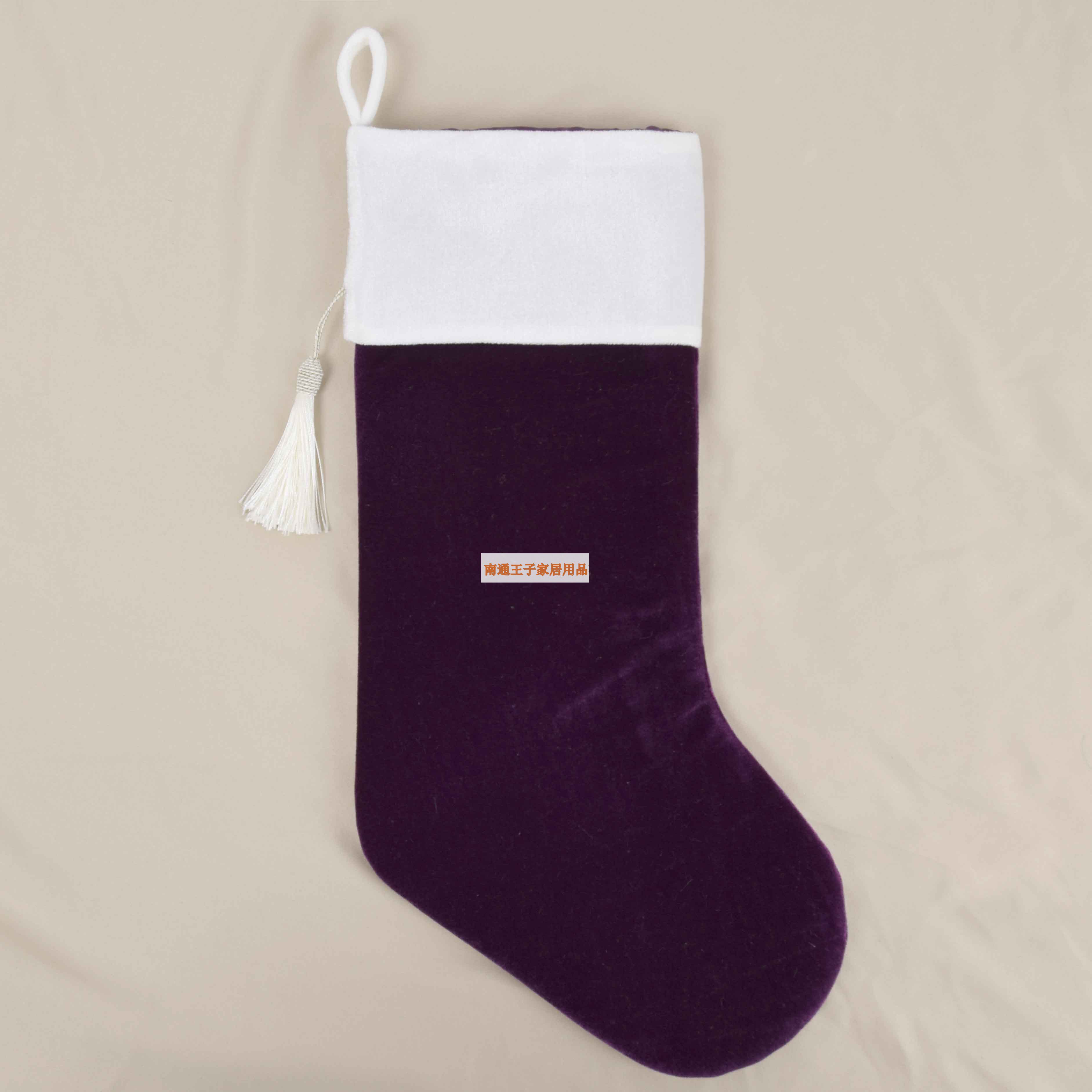Sorandot Purple Card Its Color Velvet Velvet Christmas Socks Streaming Suo Decoration Christmas Socks Gift Bag Gift-Taobao