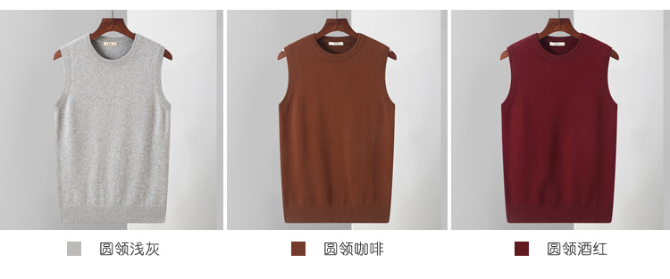 Vest nam mùa đông áo len vest cộng với nhung dày phiên bản Hàn Quốc của áo cổ chữ V ấm áp cotton không tay áo vest nam