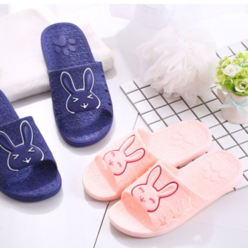 Summer bathroom slippers anti-slippers shower leakage home househouseindoor thick plastic lovely couple sandals