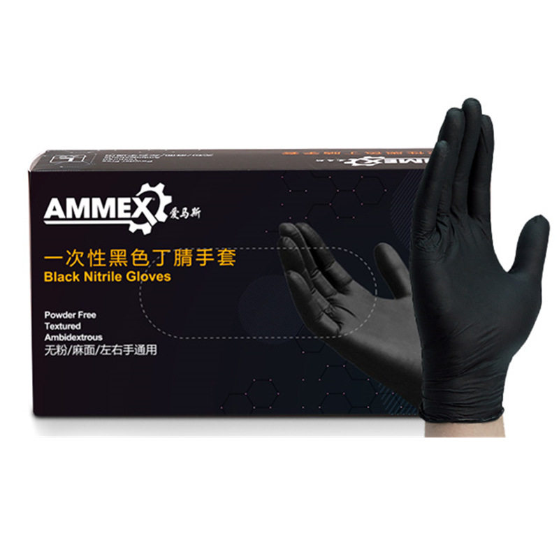 Love Mas Disposable Rubber Rubber Sheet Gloves Black Ding Sunny FOOD Catering Laureproof Wear Resistant Tattoo Gloves