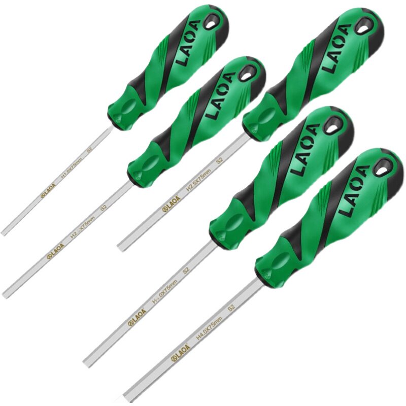 Old A Straight Shank Inner Hexagon Screwdriver S2 Large Handle Inside Six Flower Screwdrivers Magnetic Flat Head Six Angular Screw Driver