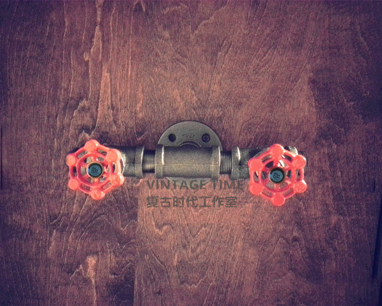 Industrial Retro Steam Style Valve Black Iron Hook Industrial Water Hook Hook - Taobao