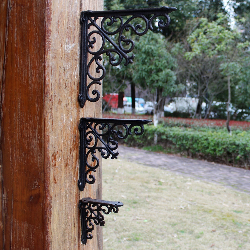 LOFT industrial European-style cast iron support frame shelf tripod wall shelf one-word partition support