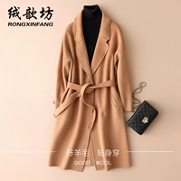 Áo len cashmere hai mặt của phụ nữ áo khoác len dài len mùa thu và eo mùa đông Phiên bản Hàn Quốc của quần áo phụ nữ mới - Áo Hàn Quốc áo khoác dạ dáng suông hàn quốc