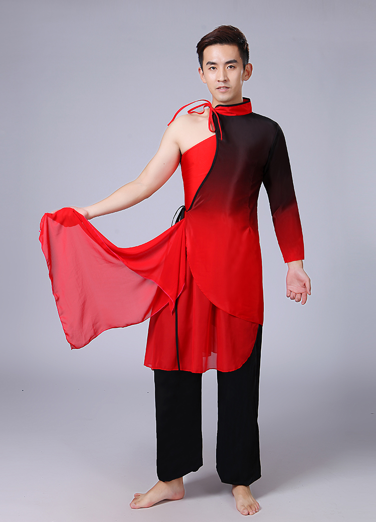 Trang phục múa cổ điển mực nam quốc gia trang phục múa người hâm mộ khiêu vũ Trung Quốc phong cách hiện đại trang phục khiêu vũ mới bo dan toc cho nam nu
