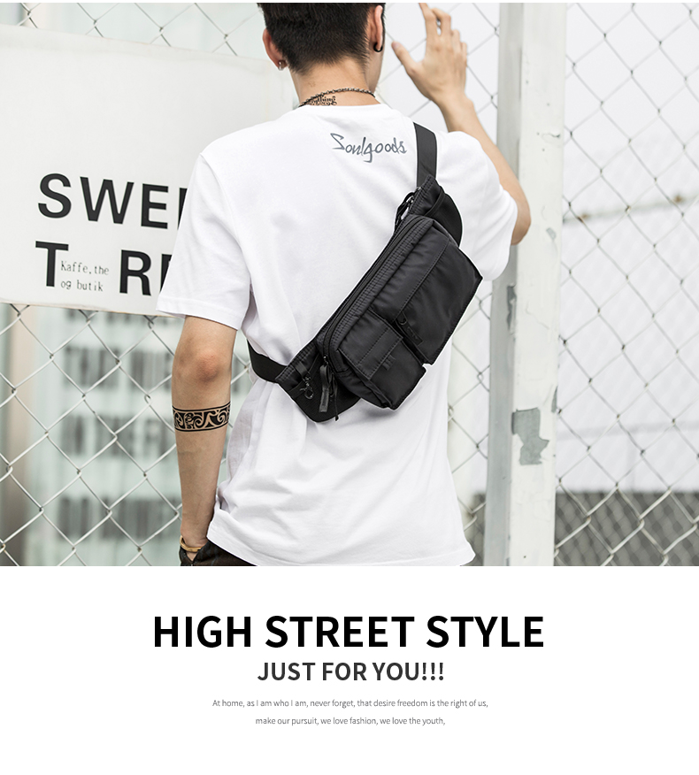 Túi nam Messenger túi đa chức năng giản dị túi ngực nam thời trang túi đeo vai thể thao mini bag - Túi của con người túi lv nữ