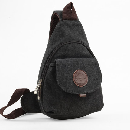 墨一夏季休闲简约男挎包 潮流男士小胸包韩版跨包帆布包小包包