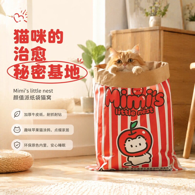 Cat Toys to Relieve Boredom, Cute Pet Cat and Dog Kraft Paper Bag, Large Special Cat Nest Bag, Stress-Relieving, Fun for Cats and Dogs, Available for Wholesale Cat Toys to Relieve Boredom, Cute Pet Cat and Dog Kraft Paper Bag, Large Special Cat Nest Bag, Stress-Relieving, Fun for Cats and Dogs, Available for Wholesale