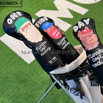 Korean bunkershop golf club set 23 years old cartoon cute golf driver fairway wood set