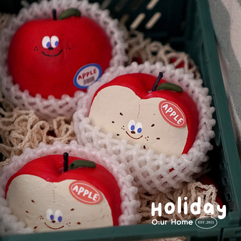 O: urHome Holiday convenience store half Apple New Year's Eve Bedroom Girls Birthday Gifts of Incense Candle-Taobao