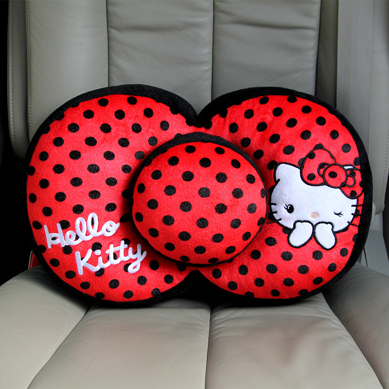 正品Hello kitty 汽车腰靠 车用抱枕腰靠垫 卡通可爱护腰靠垫