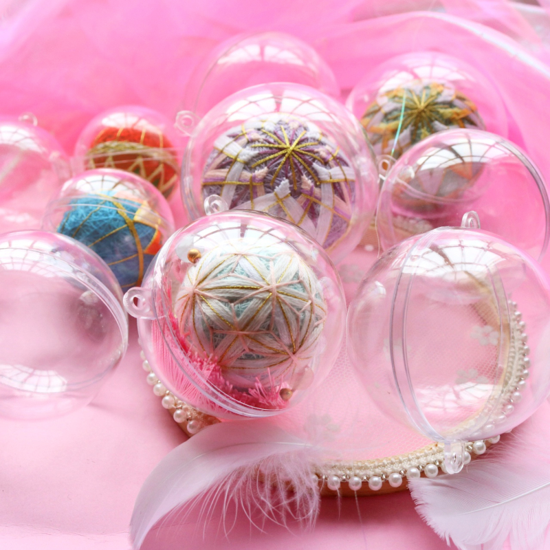 Transparent acrylic ball hollow ball Eternal flower hand bow ball dust cover diy accessories