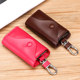 Korean version key bag men's leather car key bag waist hanging cowhide multifunctional zipper key bag buckle female bag