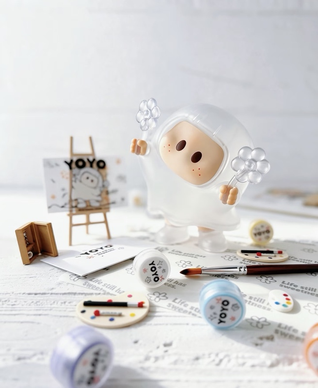 In-Stock Beijing Pop-Up Authentic Yoyo Canvas Birthday Party New Product Art Figurine Hanging Card Decoration Trendy Toy