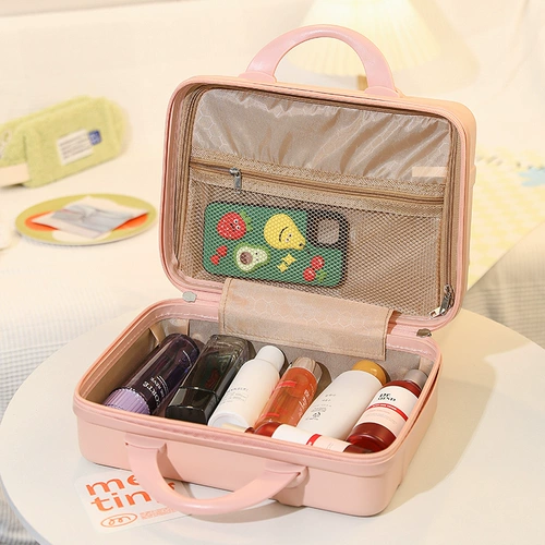 Ретро портативная косметичка, вместительная и большая сумка, маленький портативный чемодан, 14 дюймов