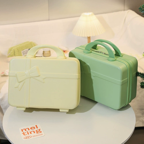 Ретро портативная косметичка, вместительная и большая сумка, маленький портативный чемодан, 14 дюймов