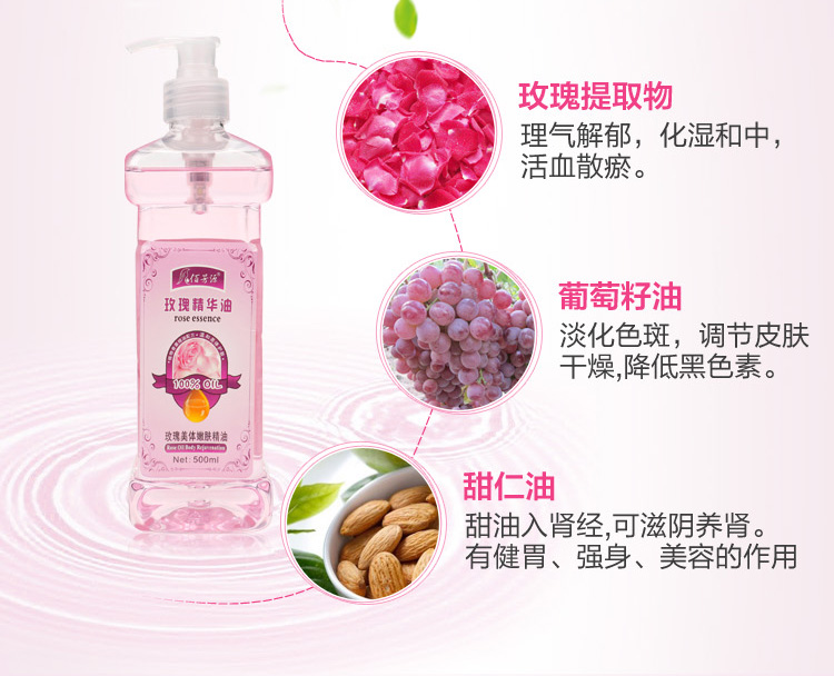 Tinh chất hoa hồng massage tinh dầu chăm sóc da mặt nói chung chăm sóc da làm đẹp bằng dầu thông qua kinh tuyến mở lại với dầu đẩy - Tinh dầu điều trị tinh dau buoi