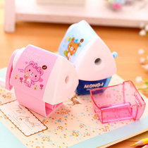 Direct selling Del Stationery 0644 mini pencil sharpener hut student hand cranked blue pencil sharpener