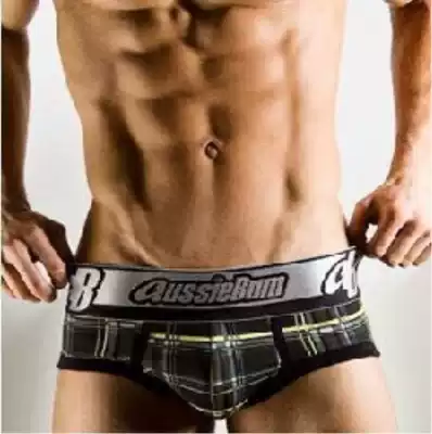 Ausbang underwear wide waist plaid classic men's briefs Modal fabric soft, comfortable, breathable and slim