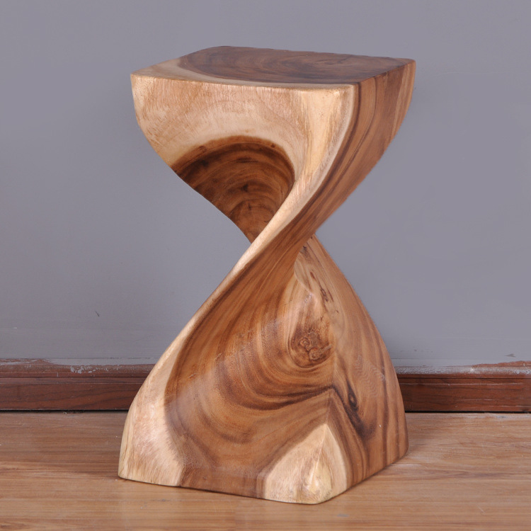 Southeast Asian style Thai decorative solid wood furniture table stool Thailand imported wood carving leisure shoes changing stool