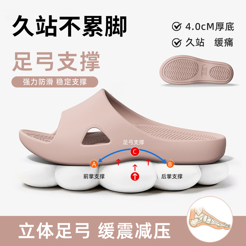 Japanese Arch Support Eva Slippers for Women, Anti-Slip and Odor-Resistant, 2026 Summer Indoor Home Bathroom Slippers for Men