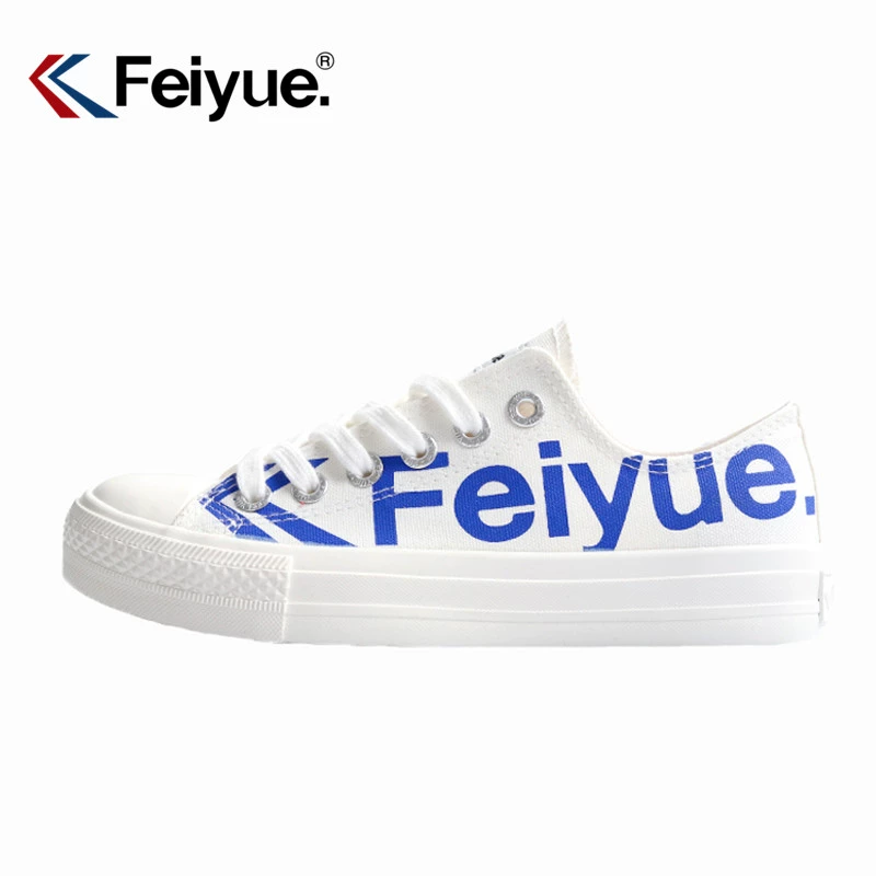 Giày vải Feiyue / Feiyue 2020 Xu hướng chụp ảnh đường phố mùa xuân đôi mẫu thấp giúp logo lớn nhỏ Giày trắng nhỏ - Plimsolls