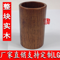 Solid wood chopsticks tube wooden large drain cage box home creative chopstick frame storage box Restaurant Simple round