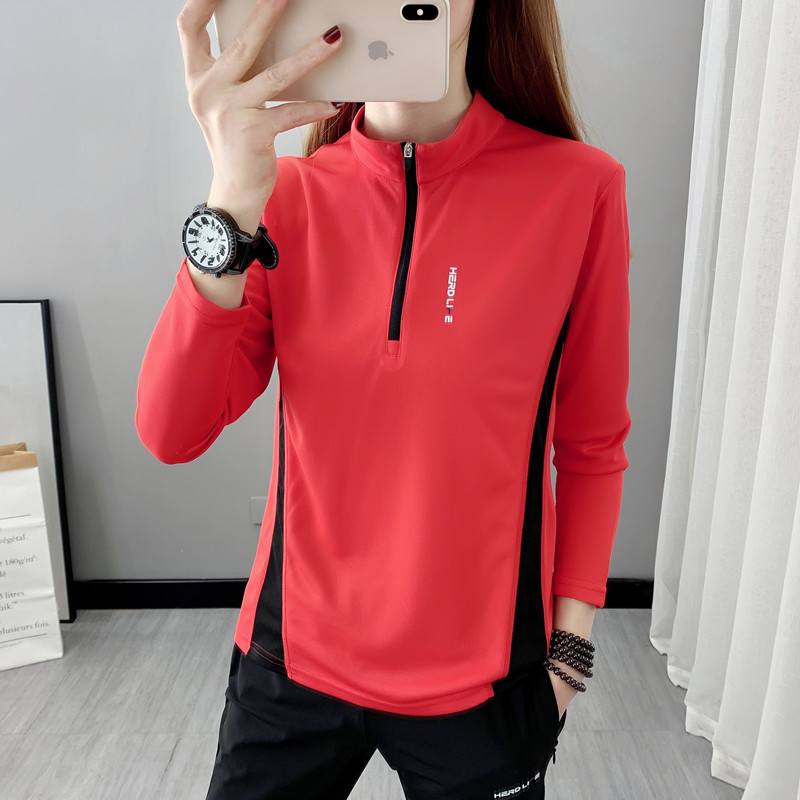 Quick-Drying Long-Sleeve Shirt for Women, Suitable for Spring Running, Outdoor Sports, Hiking, Sweat-Absorbent, Loose-Fitting, Quick-Drying T-Shirt