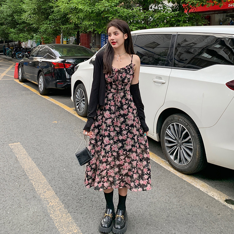 Slightly fatter wearing a lap 2021 Early autumn new large size knit cardiovert blouse blouse with fat mm harness crummy floras in two sets