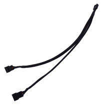 Computer fan cable 4Pin4 pin PWM temperature control cooling fan cable pack black nylon mesh one point two adapter cable