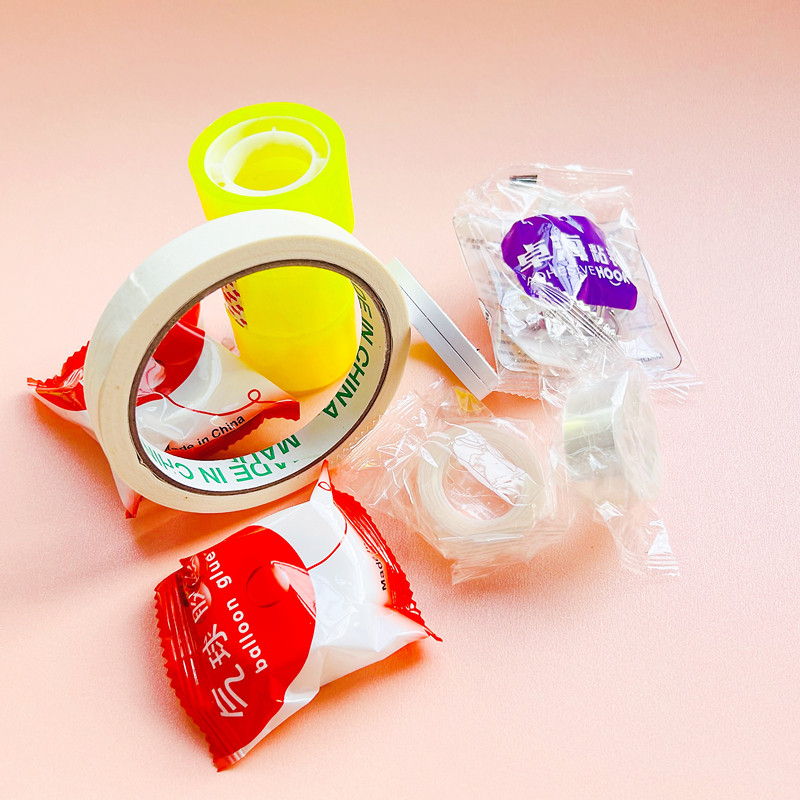 Balloon knotter seamless glue wedding room layout decoration balloon double-sided dispensing transparent glue strong ultra-thin without leaving traces