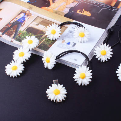 [2 items with free shipping] Japanese-style fresh and cute hair accessories, sweet and adorable Daisy one-line hair clip, Japanese and Korean hair clips for women
