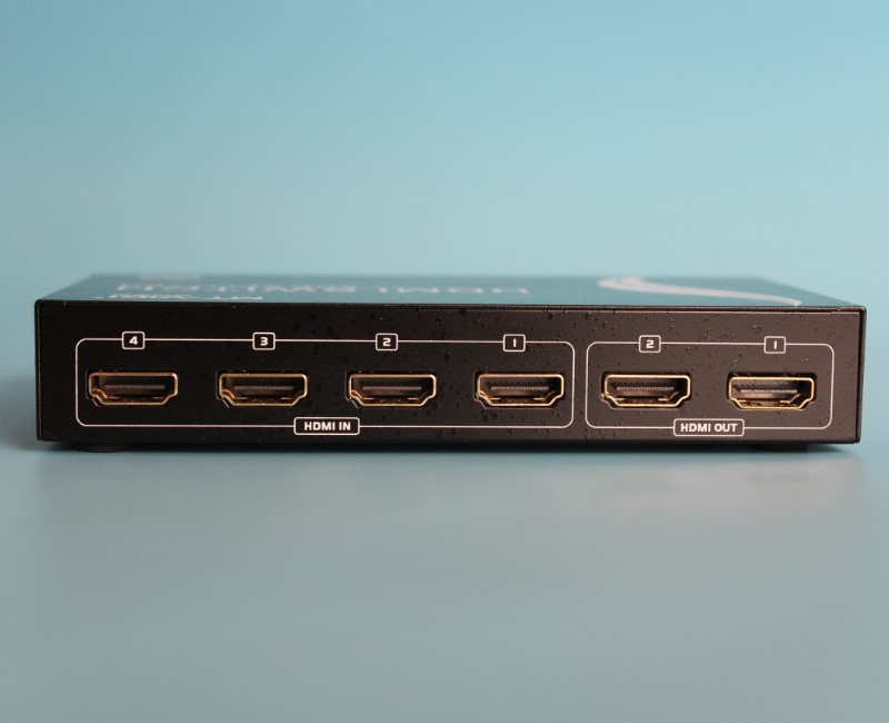 New Maxtor MT-HD4-2 HDMI four in two out HDMI switch splitter 4 in 2 out HD 3D remote control