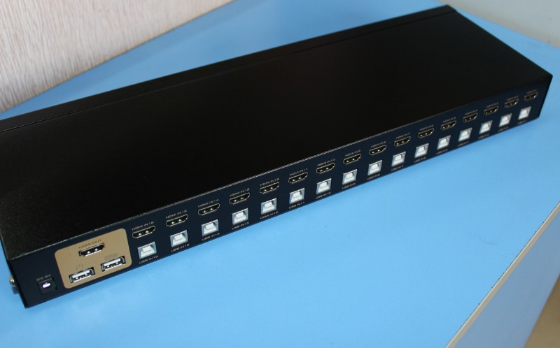 Recording machine DVR monitoring dedicated KVM shareware high-definition 16-port USB automatic HDMI switcher 16 in 1 out