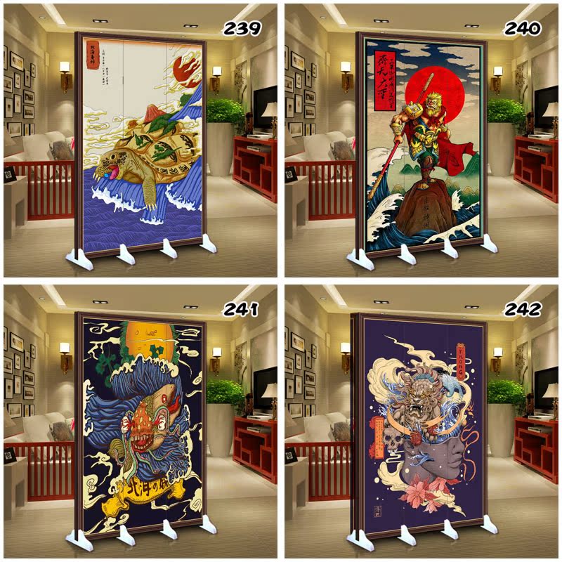 Màn hình hình xăm ukiyo-e Nhật Bản - Màn hình / Cửa sổ vách ngăn trang trí phòng khách