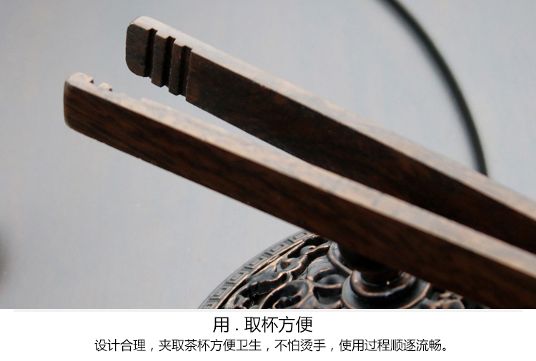 Gỗ mun rắn trà gỗ clip trà thìa trà clip trà cốc kẹp kung fu nhíp trà trà muỗng trà trà đạo bộ phụ kiện bình pha trà