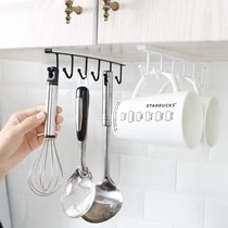 Multi-function hanging shelf Under the cabinet partition top hanger Hole-free kitchen hook Under the table storage rack