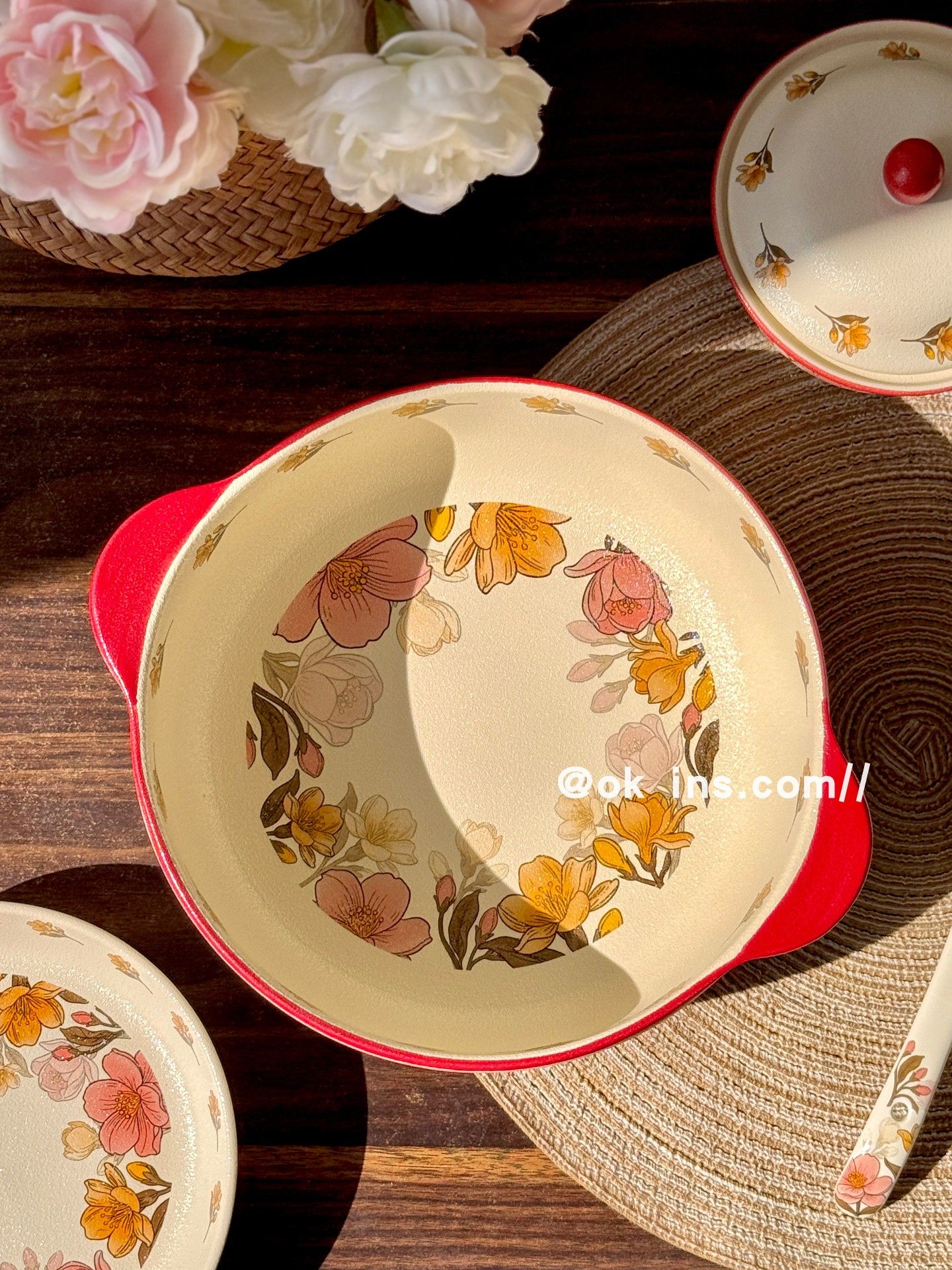 Creative Double-Eared Sauerkraut Fish Bowl, Large Ceramic Soup Bowl, Spicy Crayfish Bowl, Northeastern Stew Bowl, Special for Boiled Fish