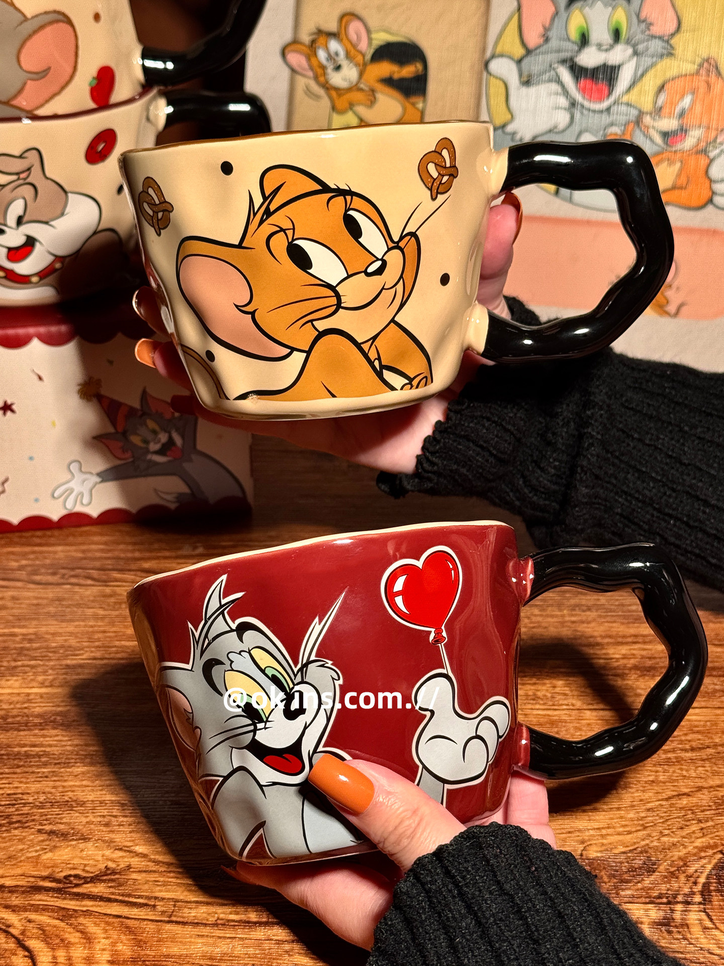 Tom and Jerry Ceramic Cup Mug Home Drinking Cup Office Milk Cup Coffee Cup Cute Breakfast Cup