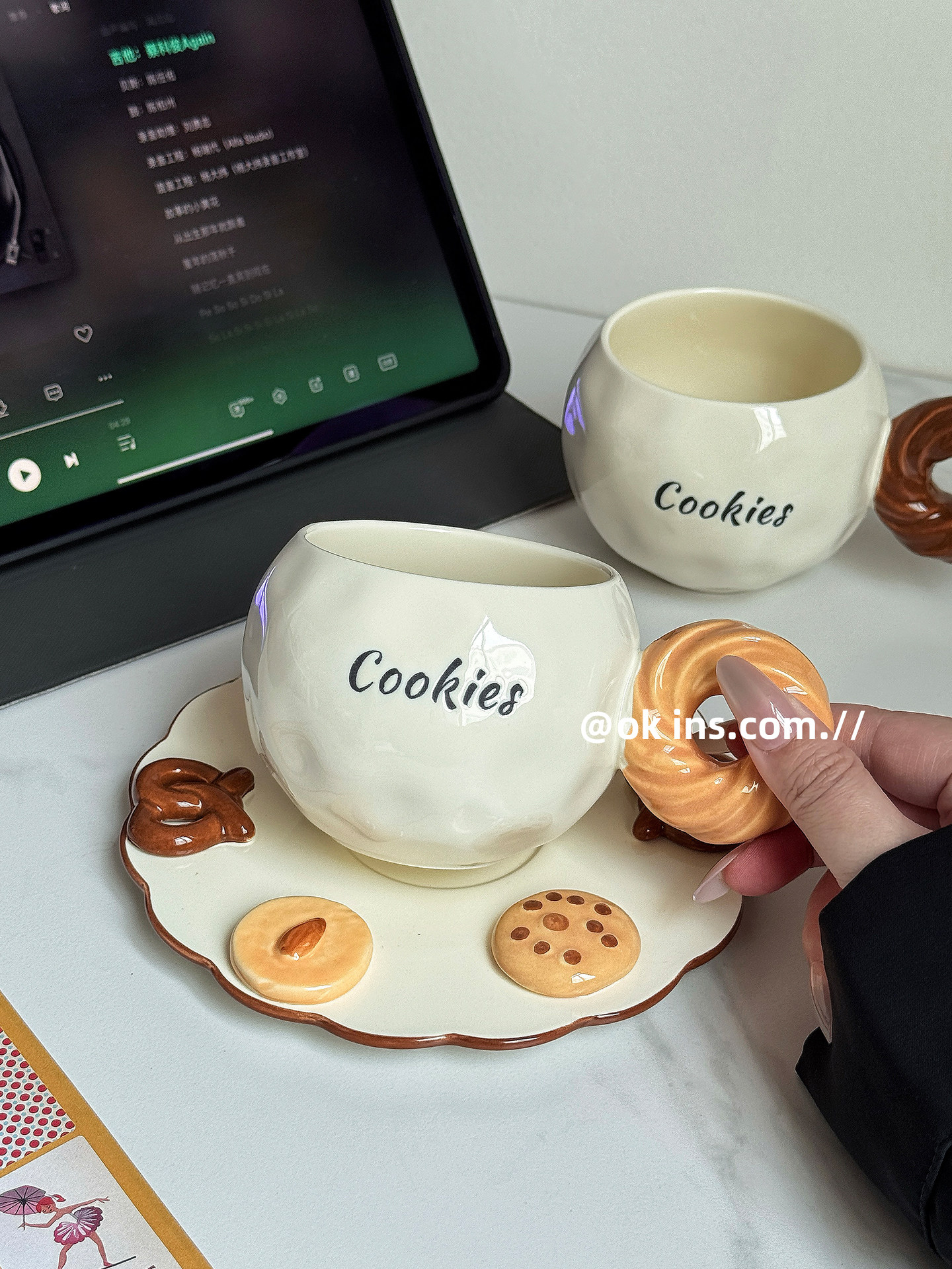 High-Quality Coffee Cup and Saucer Set Gift Ceramic Design Drinking Cup for Home Afternoon Tea Latte Art Cup