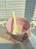 Cute Girly Double-Eared Ceramic Soup Bowl 2025 New High-Value Instant Noodle Bowl, Snail Noodle Bowl, Fruit Salad Bowl